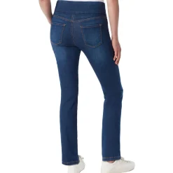Amanda High Rise Pull On Straight Leg Jeans