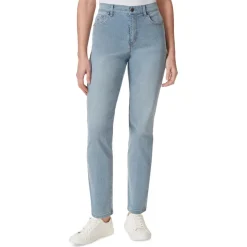 Amanda Light Wash High-Waist Tapered Leg Jeans