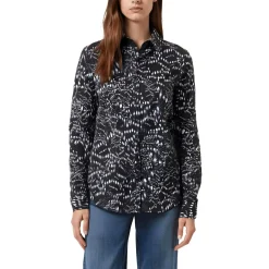 Amanda Printed Cotton Button-Down Top