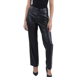 Amber Faux Leather High Rise Wide Leg Pants