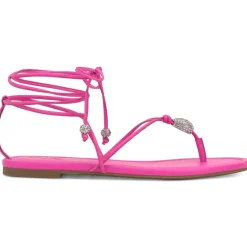 Amilie Faux Leather Round Toe Strappy Sandals