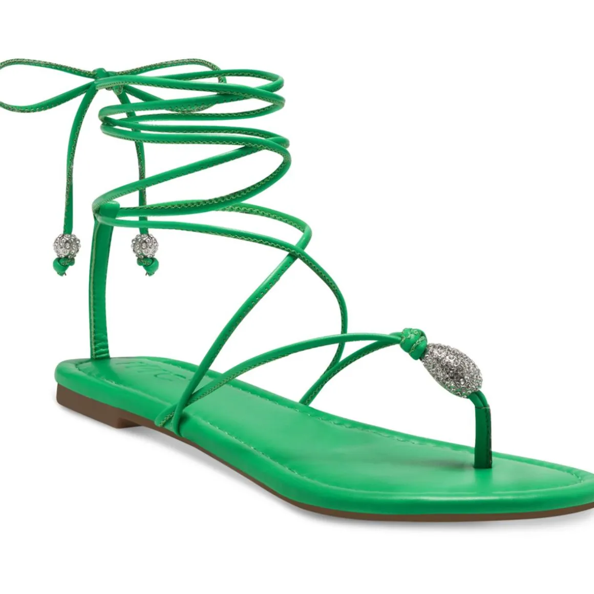 Amille Faux Leather Ankle Tie Strappy Sandals