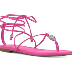 Amille Faux Leather Ankle Tie Strappy Sandals