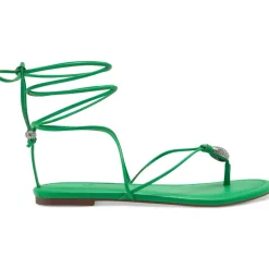 Amille Faux Leather Ankle Tie Strappy Sandals