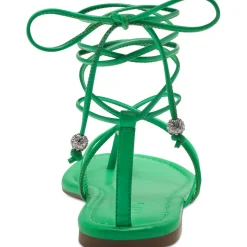 Amille Faux Leather Ankle Tie Strappy Sandals