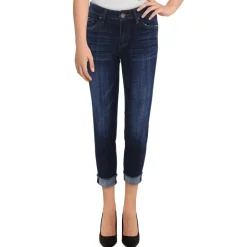 Amy Crop Denim Straight Leg Jeans