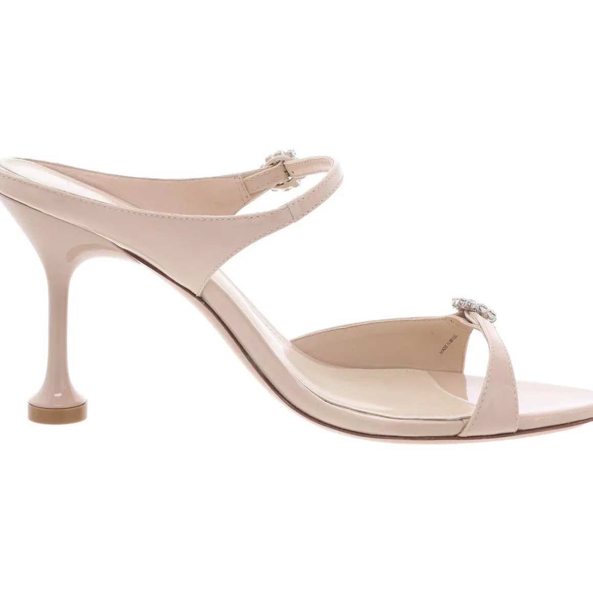 Anastasia Rhinestone Leather Heels