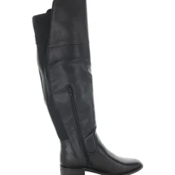 Anika Zipper Faux Leather Knee-High Boots