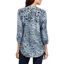 Animal Print Chiffon Tunic Top