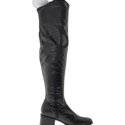 Animal Print Faux Leather Knee-High Boots