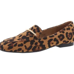 Animal Print Faux Suede Loafers