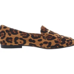 Animal Print Faux Suede Loafers