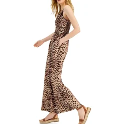 Animal Print Wide Leg Jumpsuit
