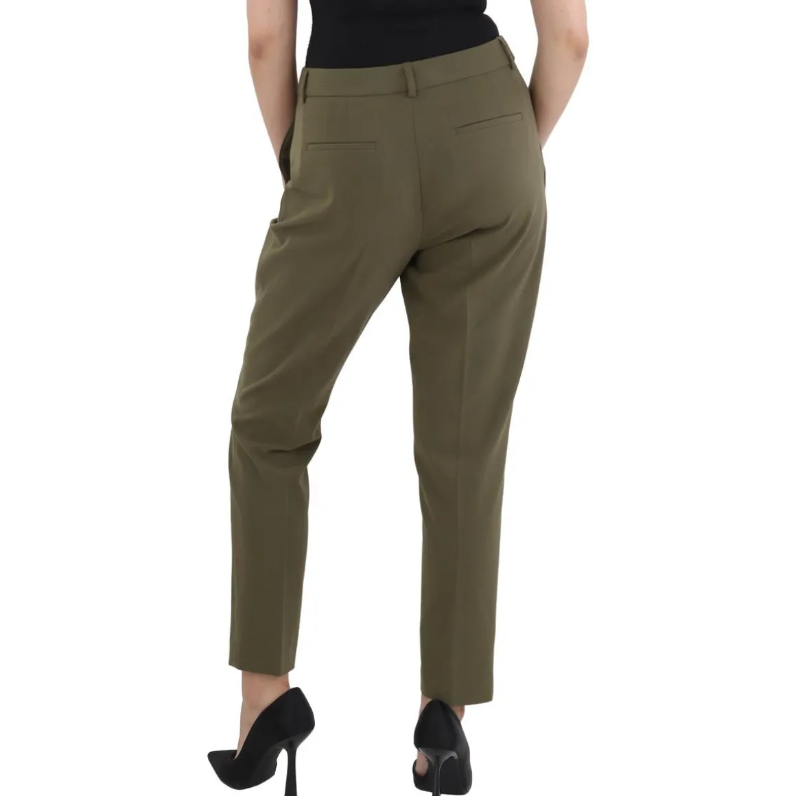Ankle Solid Dress Pants