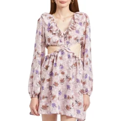 Annabel Floral Open Back Mini Dress