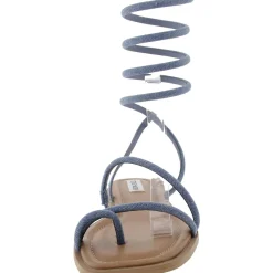 Antelle Toe Loop Denim Slide Sandals