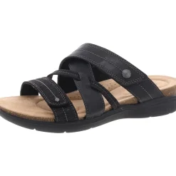 April Willow Faux Leather Strappy Slide Sandals