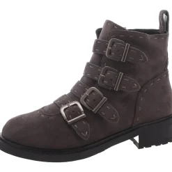 Arezzo Faux Suede Strappy Ankle Boots
