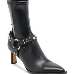 AryaStud Buckle Leather Booties