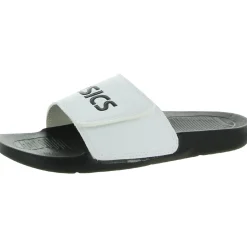 AS002 Faux Leather Slip-On Pool Slides