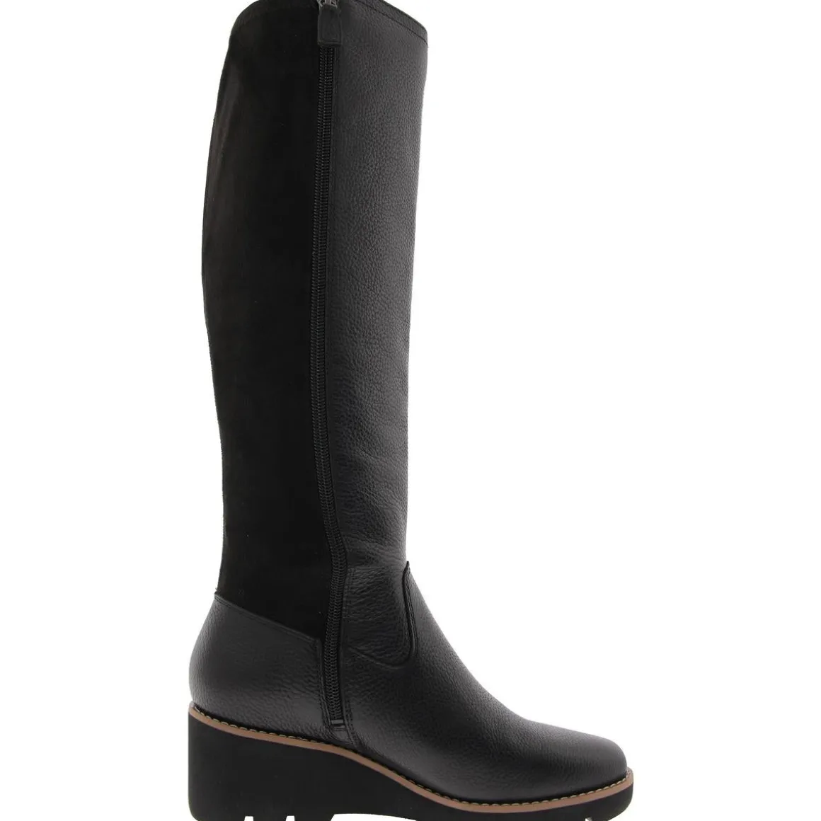 Ashland Zipper Leather Knee-High Boots