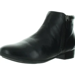 Aspen Leather Round Toe Ankle Boots