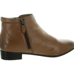 Aspen Leather Round Toe Ankle Boots