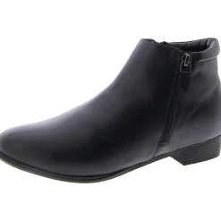 Aspen Leather Round Toe Ankle Boots