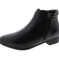 Aspen Leather Round Toe Ankle Boots