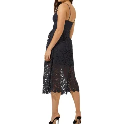 ASTR The Label Lace A-Line Sleeveless V-Neck Midi Dress