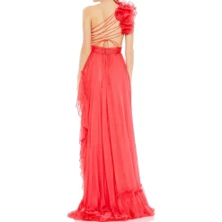 Asymmetric Chiffon Evening Dress