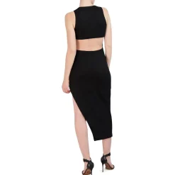 Asymmetric Cut-Out Bodycon Dress