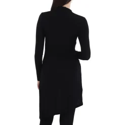 Asymmetric Rayon Turtleneck Top