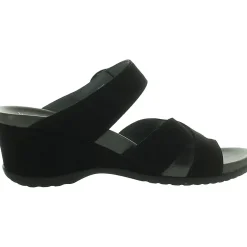 Aubree Nubuck Slip On Wedge Wedge Sandals