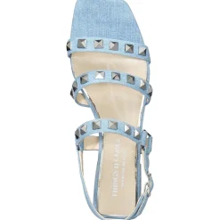 Audrey Studded Faux Leather Block Heel