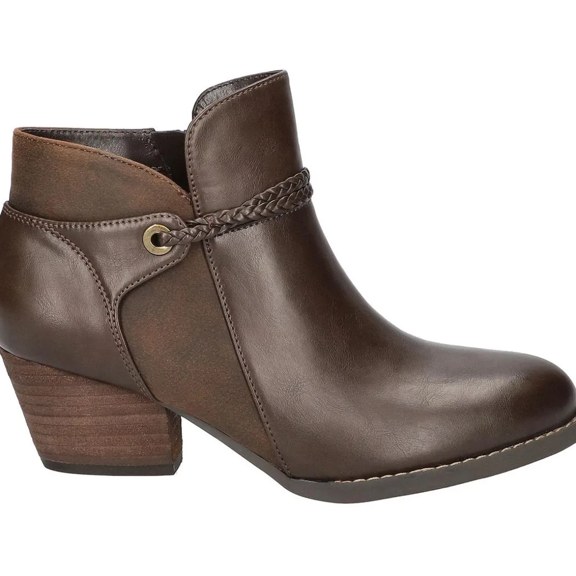 AUDRINA Cushioned Footbed Faux Leather Chelsea Boots
