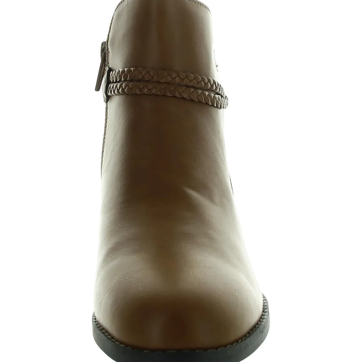 AUDRINA Cushioned Footbed Faux Leather Chelsea Boots