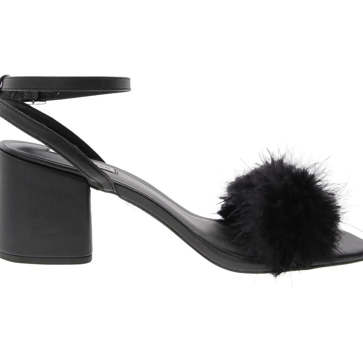 Audrina F Embellished Faux Leather Block Heel