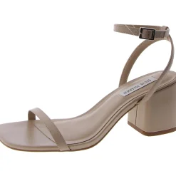 Audrina Leather Block Heel Slingback Sandals