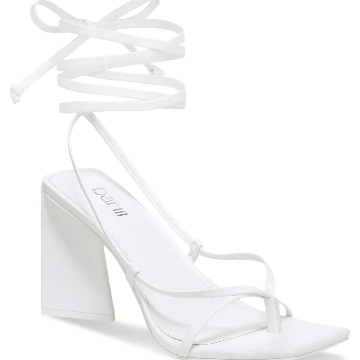 AURORAA Faux Leather Strappy Block Heel