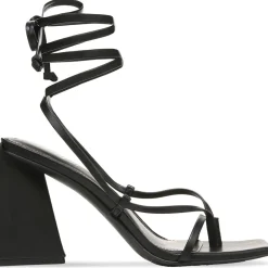 AURORAA Faux Leather Strappy Block Heel