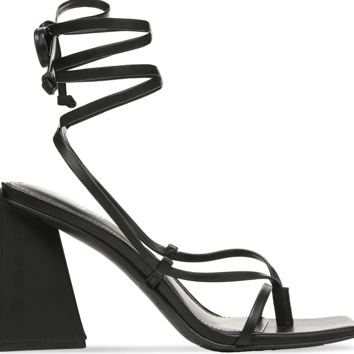 AURORAA Faux Leather Strappy Block Heel