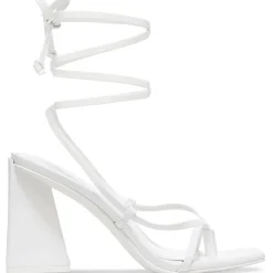 AURORAA Faux Leather Strappy Block Heel
