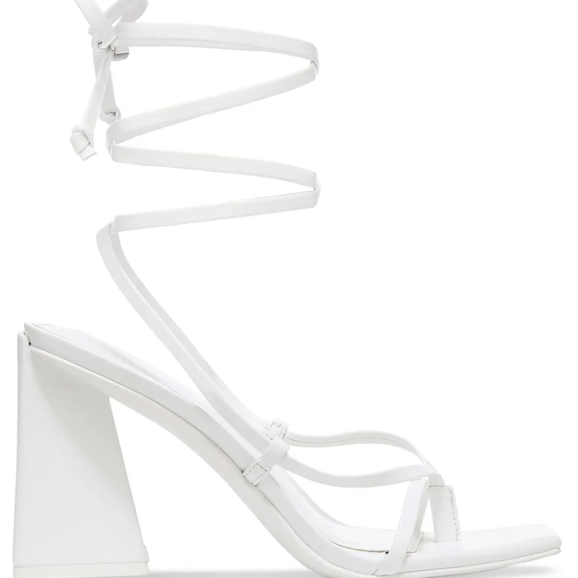 AURORAA Faux Leather Strappy Block Heel