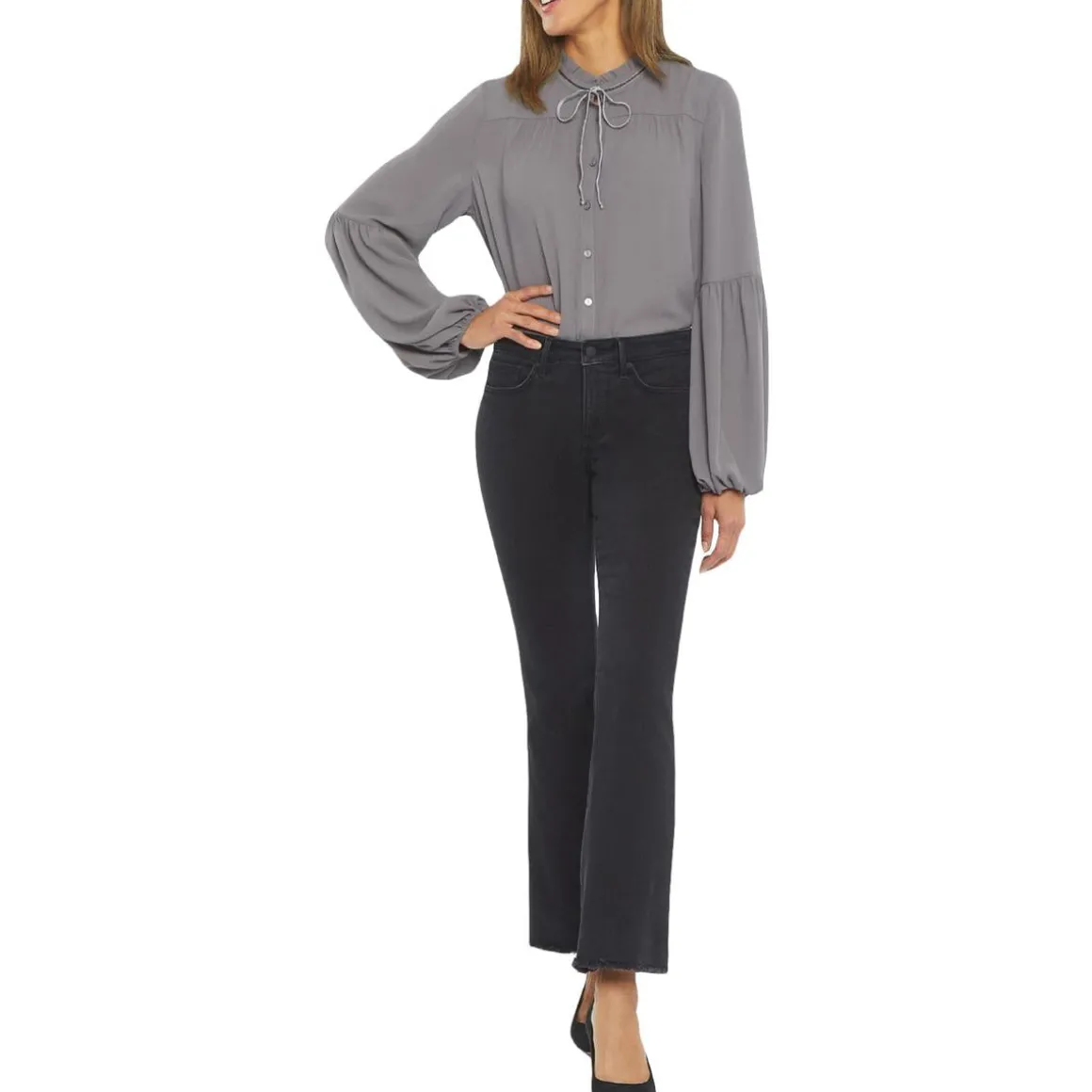 Ava Daring Ankle Raw Hem Flare Jeans