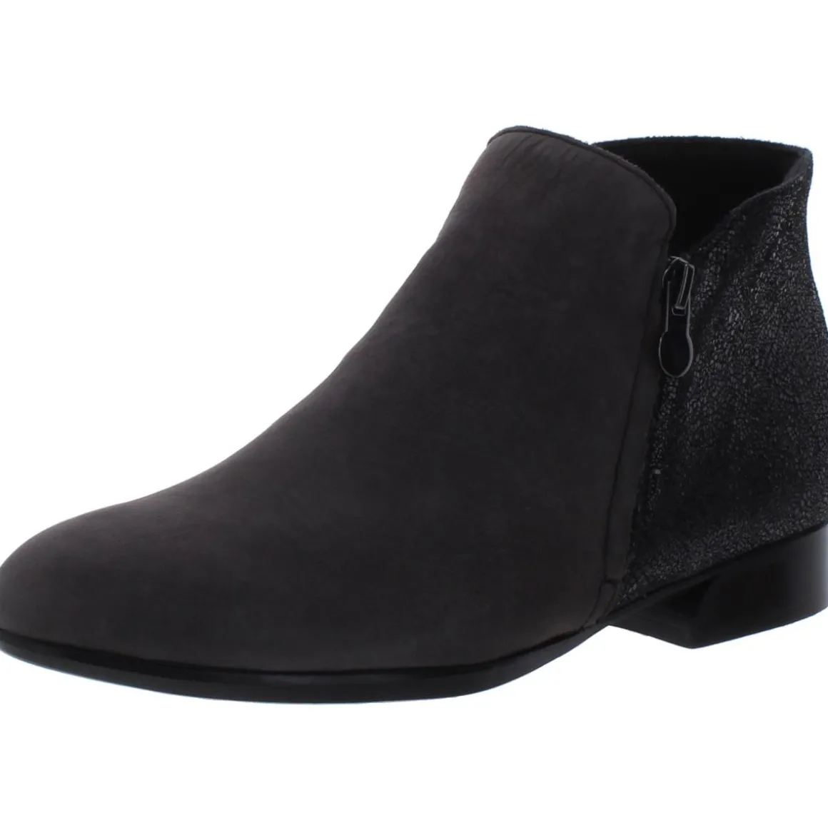 Averee Leather Double Zipper Ankle Boots