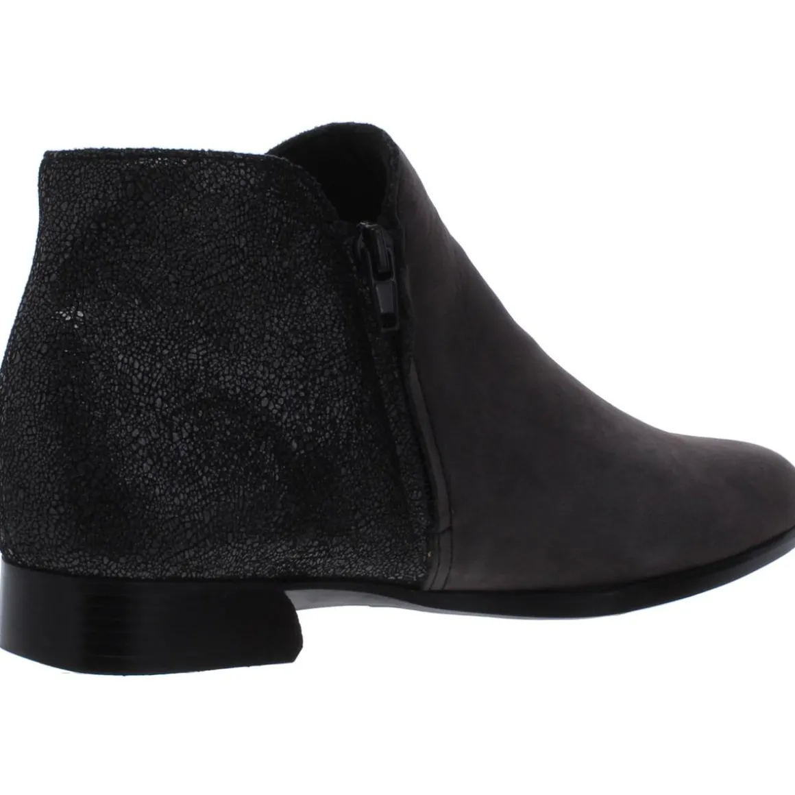 Averee Leather Double Zipper Ankle Boots