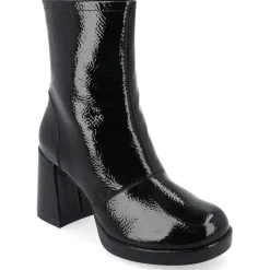 Aylani Block Heel Faux Leather Mid-Calf Boots