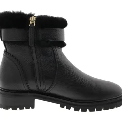 BAILEE Block Heel Leather Shearling Boots