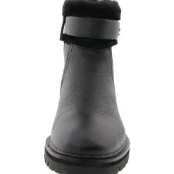 BAILEE Block Heel Leather Shearling Boots